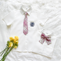 JK uniform embroidered shirt women's short sleeve basic 2021 new loose student white shirt coat summer