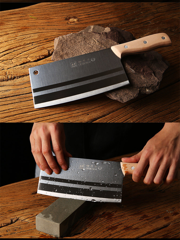 正华超锋利菜刀家用厨师厨房切菜超快锻打不锈钢刀具耐用半年免磨