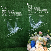 Simulation of Crystal Bird Wedding ceiling pendant acrylic hummingbird aerial ceiling flying bird mall home window decoration