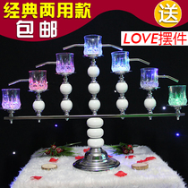 2017 New Eros champagne tower wedding props candle holder champagne tower dual-purpose wedding luminous champagne tower candle holder