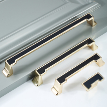 Golden handle cabinet door handle modern simple cabinet drawer wardrobe handle light luxury furniture hardware square foot