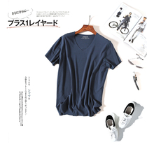 Xionghua short-sleeved t-shirt mens seamless slim modal cotton V-neck half-sleeved mens bottoming sweatshirt top summer short-sleeved