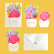 Graduation season greeting card flower greeting card birthday card ins three-dimensional blessing thank card send teacher greeting card