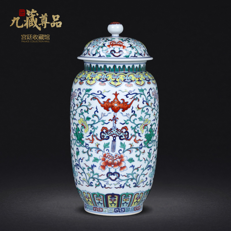 Antique hand - made porcelain of jingdezhen ceramics bucket color in a jar of the sitting room porch decoration of Chinese style household furnishing articles