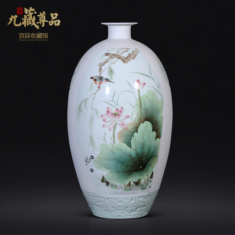 Dong - Ming li hand - made celadon vase jingdezhen ceramic Chinese style living room in pastel its of porch TV ark, furnishing articles