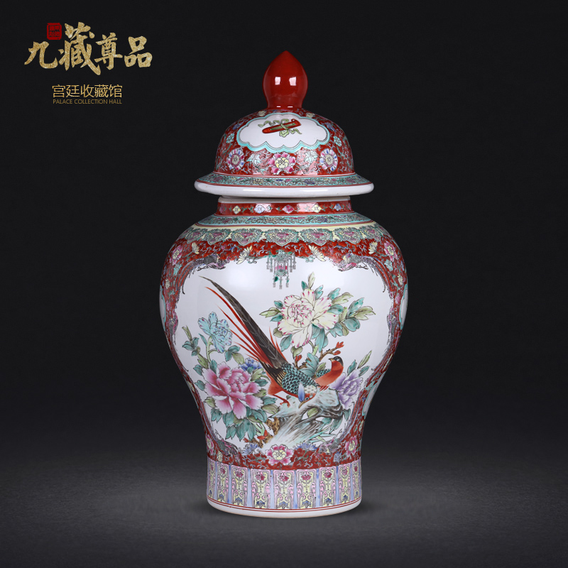 Jingdezhen ceramic antique hand - made general window enamel pot sitting room home furnishing articles