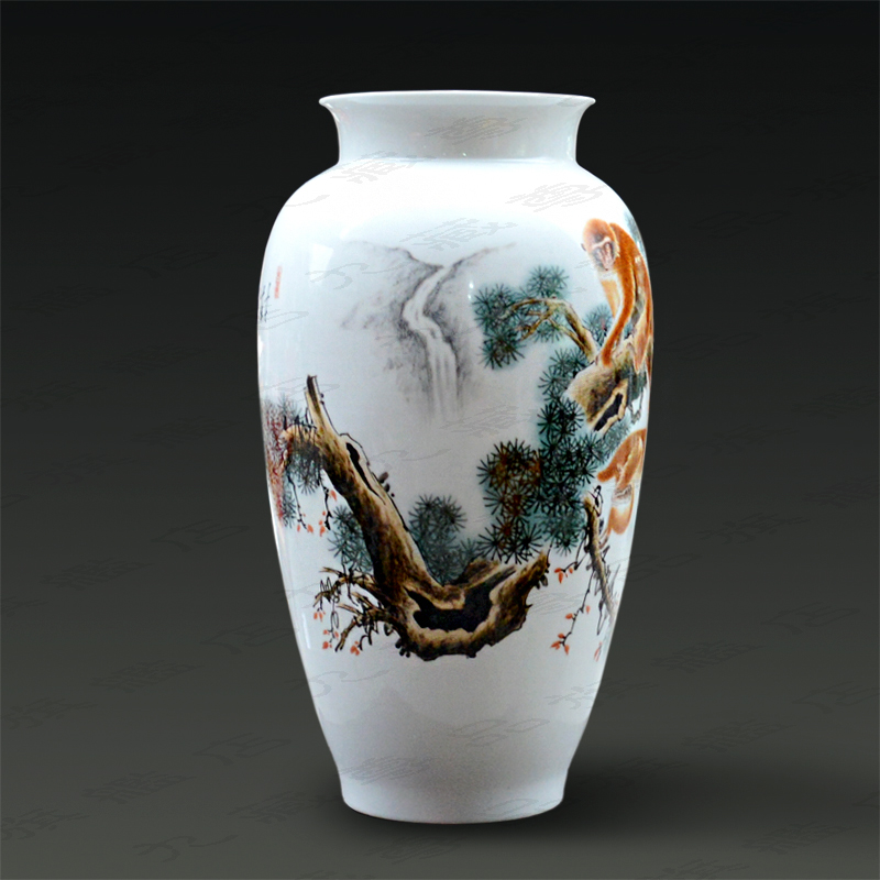 Jingdezhen ceramics Yu Zhao rev master hand - made powder enamel vase from hou figure household handicraft furnishing articles