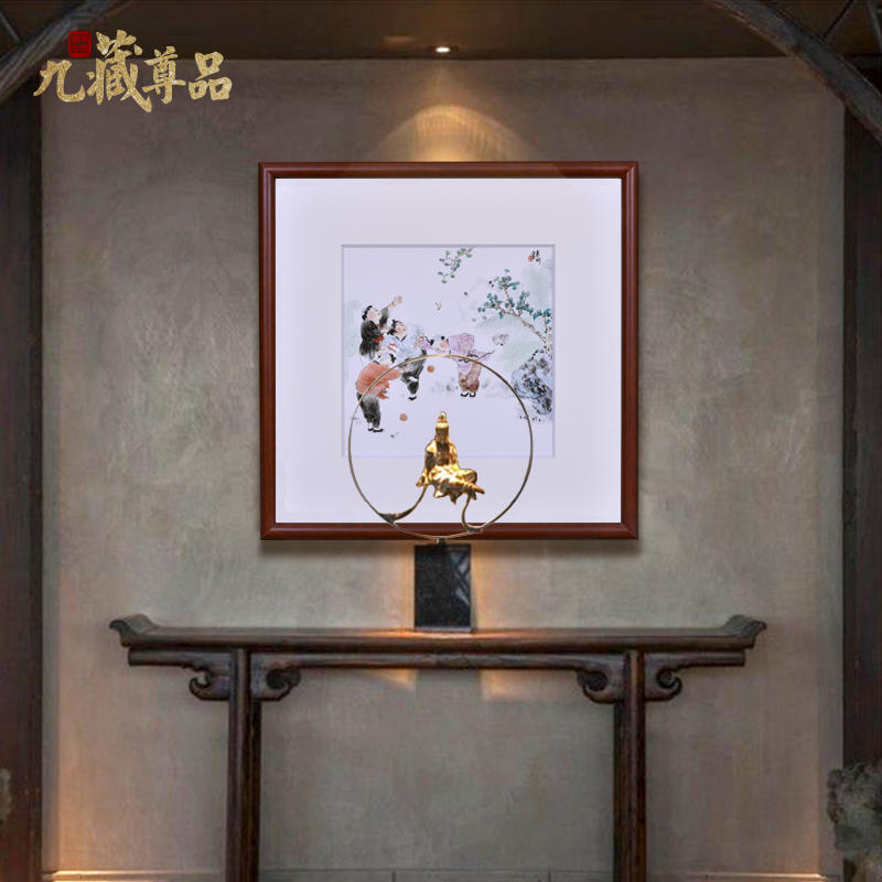 Jingdezhen ceramics dong - Ming li hand - made lad figure Chinese style household crafts decoration porcelain plate painting