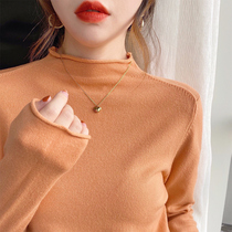 Sweater autumn and winter thin semi-high collar base shirt women inside spring and autumn foreign style 2021 New sweater long sleeve shirt