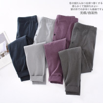 Mens De velvet leggings incognito autumn pants Constant temperature self-heating underwear double-sided thin velvet spring and autumn thin pants pure cotton