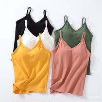 Bra summer pure cotton without rims small chest sexy bra one-piece underwear bandeau sweet inner back can be worn outside