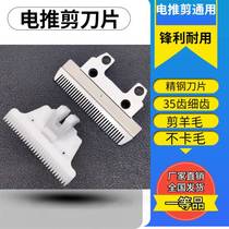 Electric push scissor sheet titanium gold knife head electric push scissors head shave goat long hair rabbit pet 5 pieces of clothing