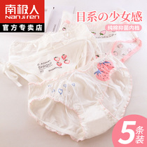 South Pole Underpants female pure cotton antibacterial crotch thin Breathable Lace cute Japanese Triangle Less Lady Inner Pants