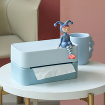 Elf creative tissue box living room coffee table table storage drawing box simple modern cute home Net ornaments