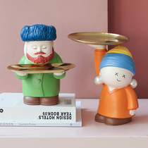 miz creative pearl earrings girl entrance key storage tray living room home decoration ornaments housewarming gifts