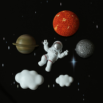 Astronaut creative refrigerator magnet ornament magnet 3d stereo magnet storage message board custom ins