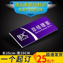 Bangxing house number custom stainless steel metal creative department card Office logo card Toilet number reminder card