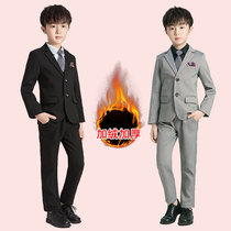 Boy dress host suit suit suit 2020 Autumn and Winter new childrens suit three-piece piano performance tide