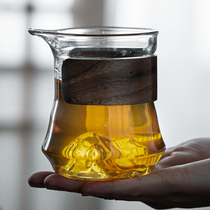 Porcelain brand tea Alpine fair cup tea leak one-piece set Kung Fu tea with tea split heat-resistant glass thickened tea sea tea set