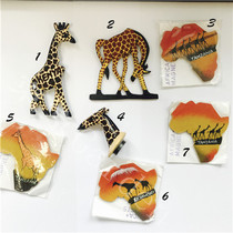 World Travel Commemorates Africa Kenya brings back wooden hand painted refrigerator tile giraffe collection
