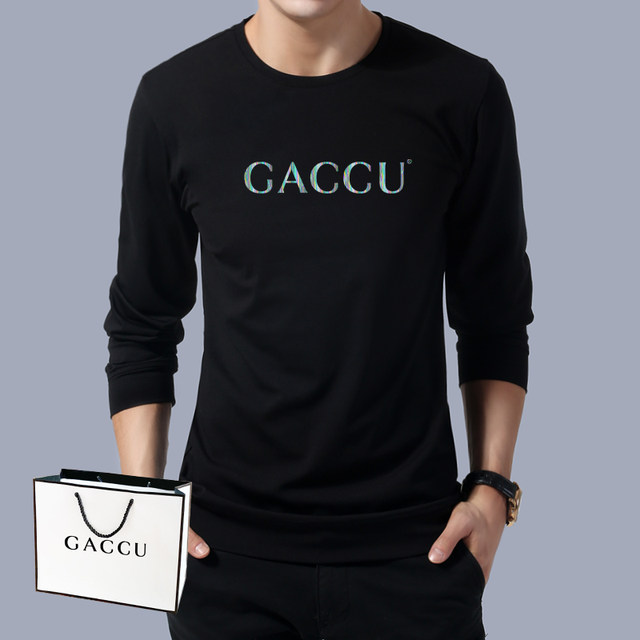 Autumn and winter in Europe station Bee home cool odd double G men's long-sleeved T-shirt Qiuyi cotton sweater large code base shirt Autumn and winter in Europe station Bee home cool odd double G men's long-sleeved T-shirt Qiuyi cotton sweater large code base shirt