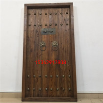 Solid wood villa door open door courtyard door villa rural ancient house wooden door custom-made old elm antique door