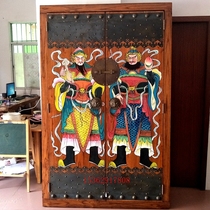 Door god door Antique solid wood villa door Chinese courtyard door entry door to door Retro temple ancestral hall door