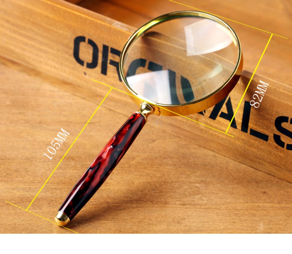 手持式金属大直径老人阅读放大镜学生儿童20倍投影仪高清扩大眼镜