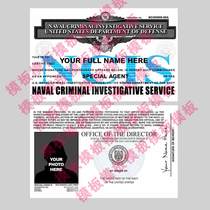 Personality Custom Animation Card USA Heij Crime Investigation Branch NCIS Cartoon COS Video Props Custom Card
