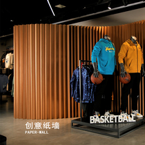 Paper exquisite organ paper wall white screen partition folding screen Exhibition Hall activity telescopic high partition wall baffle background wall