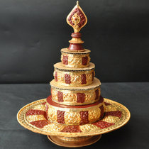 Nepal copper gilt practice Manza bronze gilt Manza tantric Manza with a full set of plates