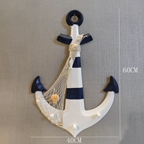 Wooden anchor decoration Anchor wall decoration Mediterranean style hanging decoration Ornaments Bar office Restaurant Crafts