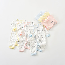 Newborn baby one-piece cotton long-sleeved newborn baby clothes Hayi monk clothes Spring and summer climbing clothes Home clothes