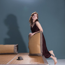 Mirror face Double sided Foldable Water grinding pro-skin mat 0 9 1 2 1 5 1 8 m Natural bamboo add ice silk