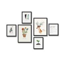 Master bedroom wall triple painting Japanese frame model room interior decoration painting master switch American small can change the heart