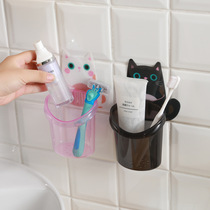 Toilet rack-free bathroom wash table wall-mounted comb storage box toothpaste toothbrush cartridge storage rack