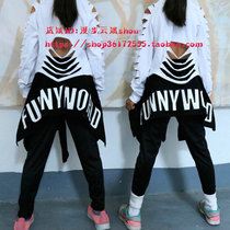 New dance culottes practice pants fake two jazz female hip-hop sports dance pants childrens street dance costume