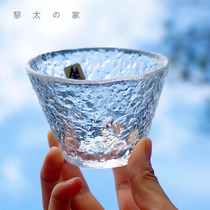 Li Tai home first snow handmade glass glass imported from Japan Tsui light hammer pattern heat-resistant tea cup
