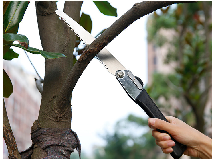 手工据子园林工具户外锯不锈钢手锯子锯木头小手锯手工折叠钢锯_双氙