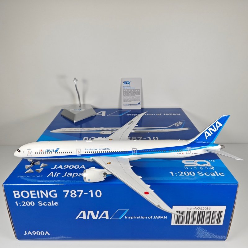 全日空 ANA B787-10 1:200 JA981A SQ Wings SQ Wings 1:200 全日空B787-10 JA900A JA981A 合金飞机模型