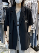 Short Sleeves Suit Woman Summer Slim 2022 New Loose Big Code Fried Street Advanced Sensation Women Earth Casual Work West Suit