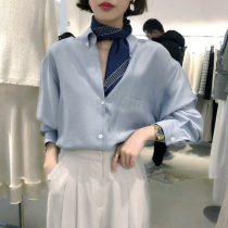 Lining Clothes Autumn Women Wear 2021 New design senses Small crowdsourced Taste Loose long sleeves Loose Mulberry Silk Blouse