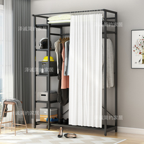 Simple modern metal bold bedroom simple multi-functional home floor black coat hanger high-end storage