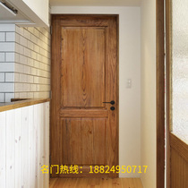 Room Wood Door Indoor Bedroom Door Log Suit Door Home Solid Wood Flat Door Soundproof Door Book Room Door New Chinese