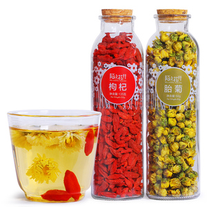 2瓶装枸杞菊花茶 组合菊花枸杞茶桐乡胎菊宁夏枸杞子泡水喝的花茶