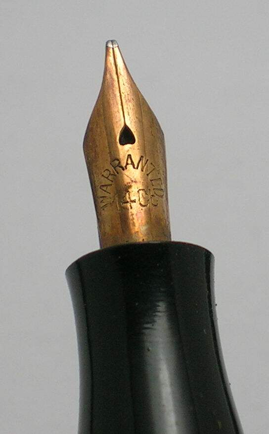 英国古董钢笔 regent 金尖 黑色 原盒 说明书 #5 .