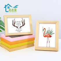 Solid wood photo frame pendulum table hanging wall logs 6 7 8 10 12 16 inch A4 Wooden Creative Children Photo Frame frame