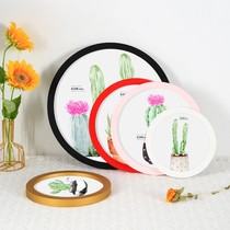 Customized round photo frame picture frame any size hanging wall creative paper-cut diamond painting cross stitch calligraphy and painting framed custom