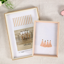 Nordic simple big picture frame hanging wall Childrens photo frame 4K open 8K poster 16 inch puzzle A3 sketch custom framed a4