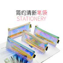 New fashion pencil case Primary School students Korean cute simple stationery bag stationery box boys and girls learning supplies